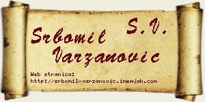 Srbomil Varzanović vizit kartica